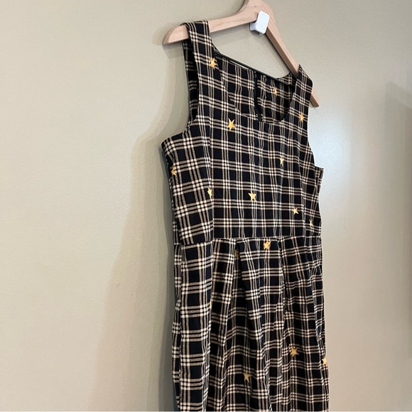 Rare Vintage Handmade Halloween Witch Pumpkin Harvest Chore Dress Maxi Pinafore - Picture 2 of 12